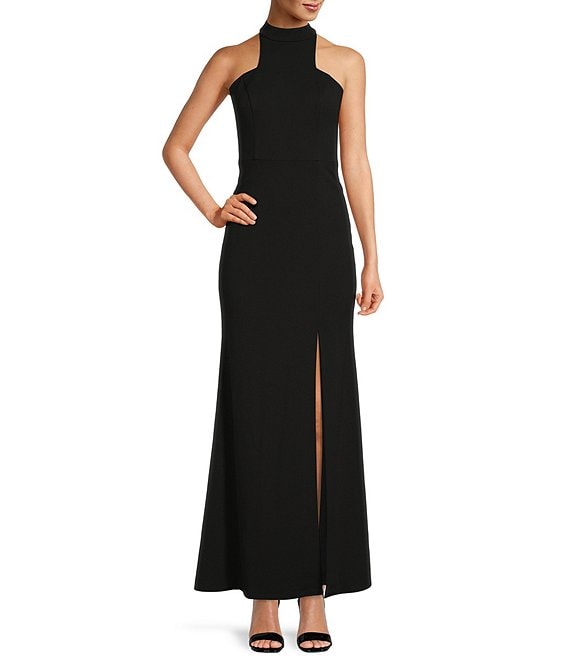 Vince Camuto Sleeveless Halter Neck Sheath Gown