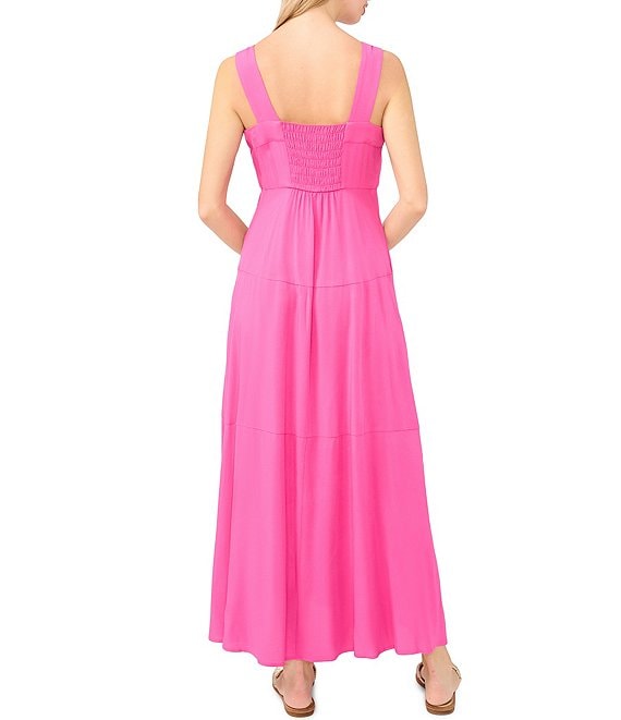 Vince Camuto Tiered Square Neck Maxi Dress