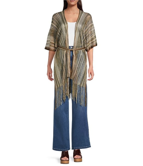 Vince Camuto Striped Metallic Shine Topper