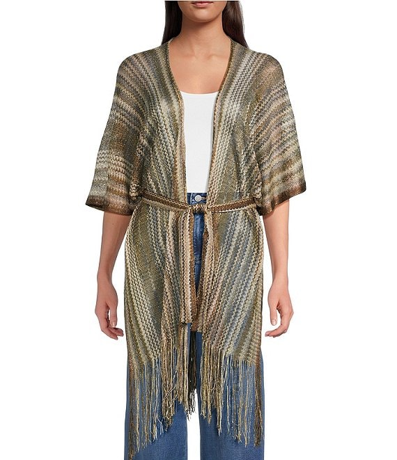 Vince Camuto Striped Metallic Shine Topper