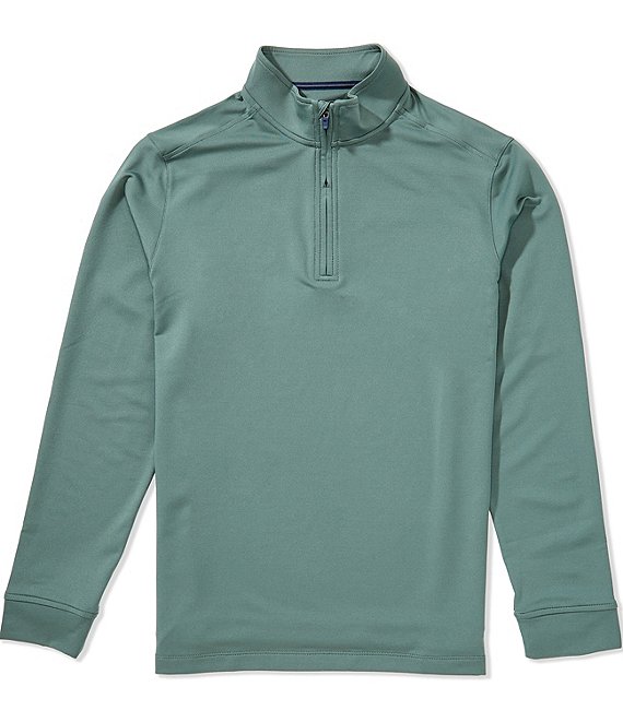 Vineyard Vines Clubhouse Performance Stretch Quarter-Zip Pullover, Balsam - Image 1