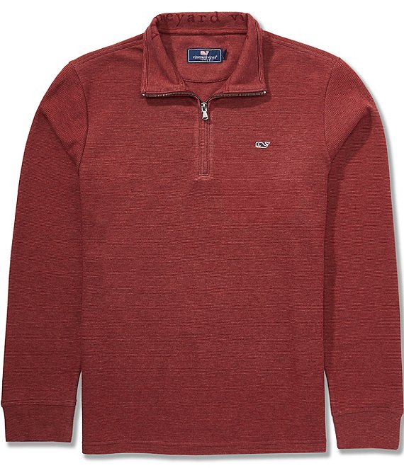 Vineyard Vines Saltwater Quarter-Zip Pullover, Crimson - Image 1