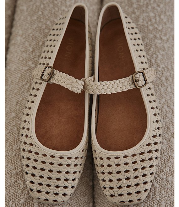 Vionic Alameda Woven Leather Mary Jane Flats | Dillard's