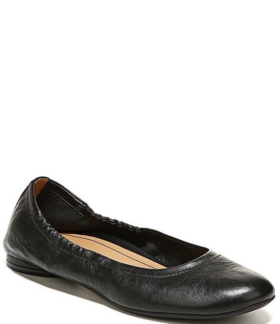 Vionic Alexa Crinkle Metallic Leather Ballet Flats | Dillard's