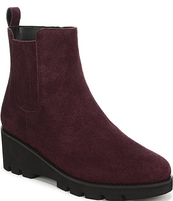 Vionic Aria 2.0 Suede Lugged Wedge Booties