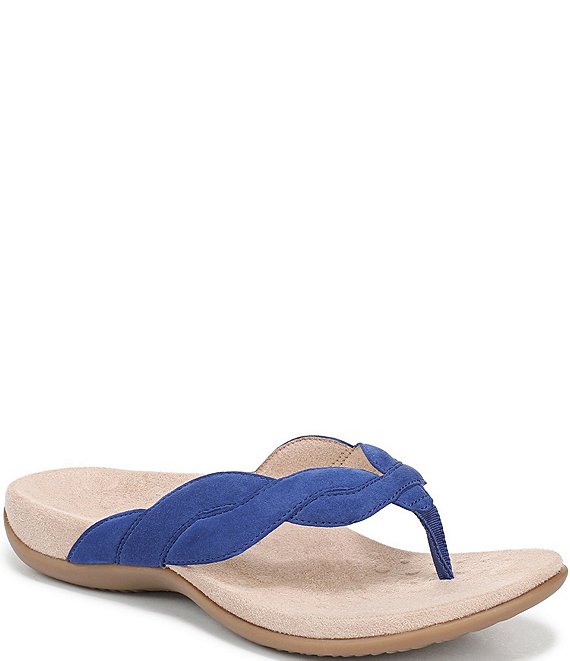 Vionic Bella Braid Suede Thong Sandals