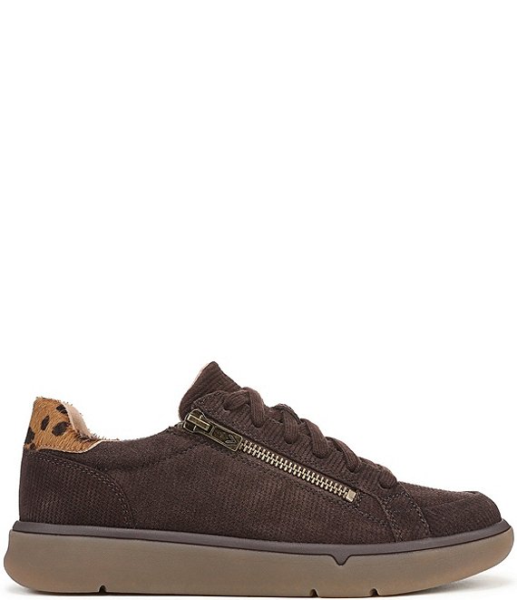 55-39-77！ Vionic City Walk Axs Corduroy Suede Side Zip Sneakers | Dillard's