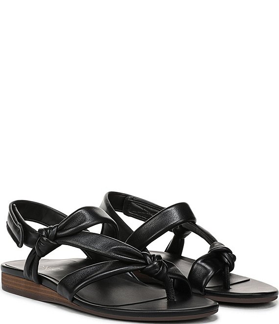Vionic Geneva Leather Thong Mini Wedge Sandals | Dillard's