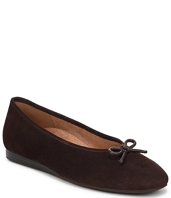 Vionic Larissa Suede Bow Detail Ballet Flats