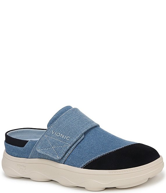 Vionic Lotus Rx Colorblock Denim Recovery Slip-On Mules