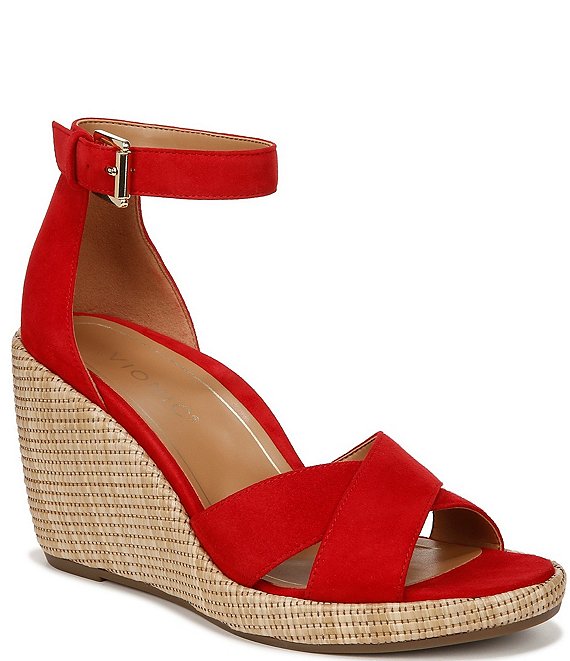 Vionic Marina Suede Platform Wedge Sandals