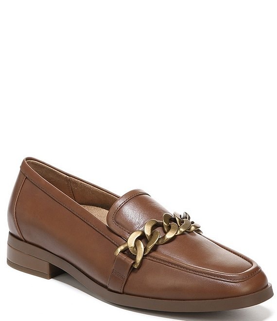 Color:Monks Robe - Image 1 - Mizelle Leather Chain Loafers