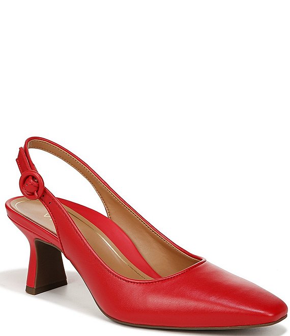 Red cheap slingback pumps