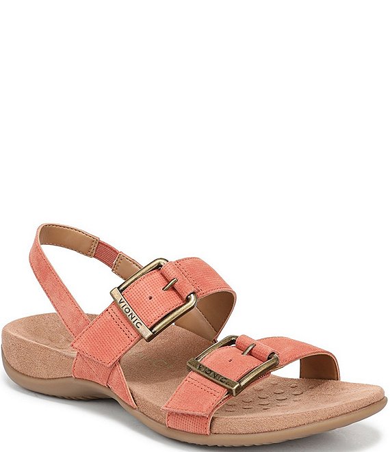 Vionic Reese Suede Hook-and-Loop Sandals