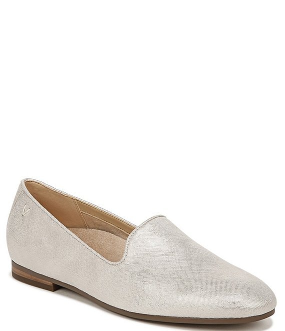 Color:Silver Shimmer - Image 1 - Willa II Shimmer Fabric Slip-On Loafers