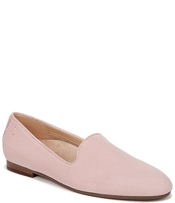 Color:Light Pink - Image 1 - Willa Suede Slip-On Loafers