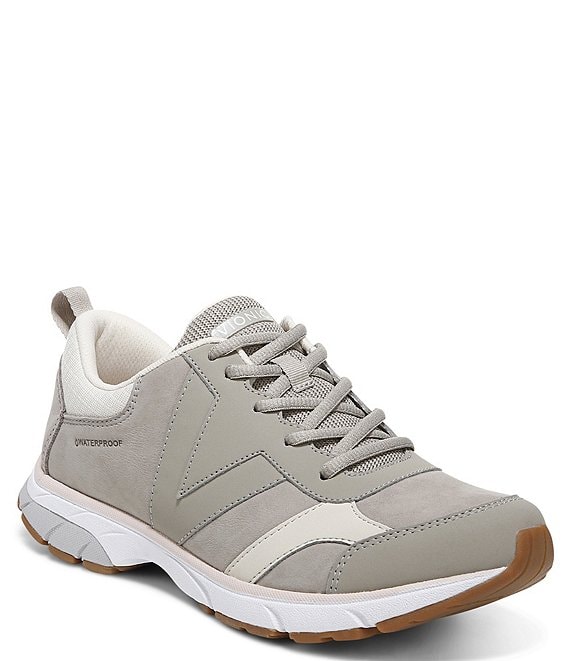 Color:Dark Taupe - Image 1 - Zanny Waterproof Leather Sneakers
