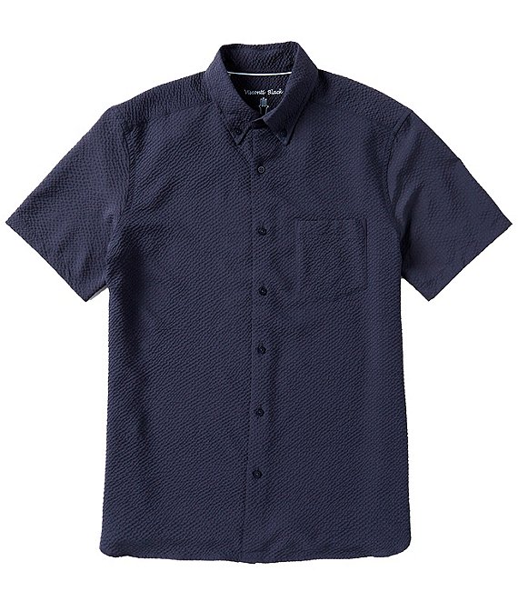 Visconti Big & Tall Performance Stretch Short Sleeve Solid Seersucker ...