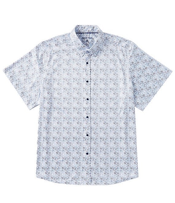 Visconti Big & Tall Short Sleeve Dot Printed Woven Shirt | Dillard's