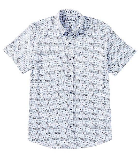 Visconti Circle Print Short Sleeve Woven Shirt | Dillard's