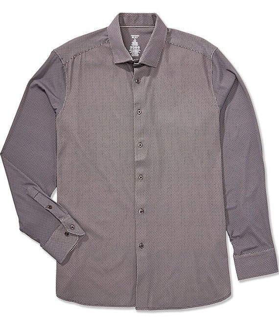 Visconti Gingham Performance Stretch Long Sleeve Woven Shirt