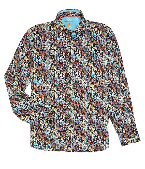 paisley-print long-sleeve shirt