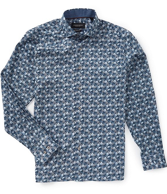 Visconti Multi Print Long Sleeve Woven Shirt