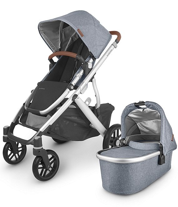 Color:Gregory - Image 1 - VISTA V2 Convertible Single-To-Double With Bassinet Stroller System