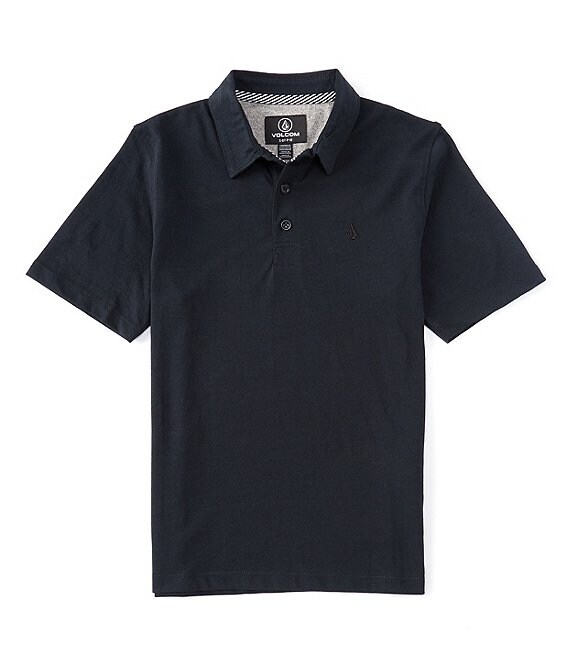 Color:Black - Image 1 - Big Boys 8-20 Short-Sleeve Wowzer Polo Shirt