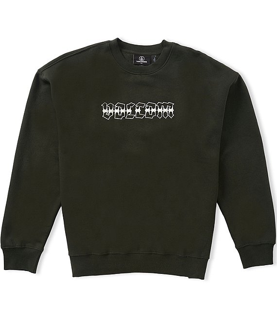 Volcom Dirty Work Logo Graphic Fleece Sweatshirt