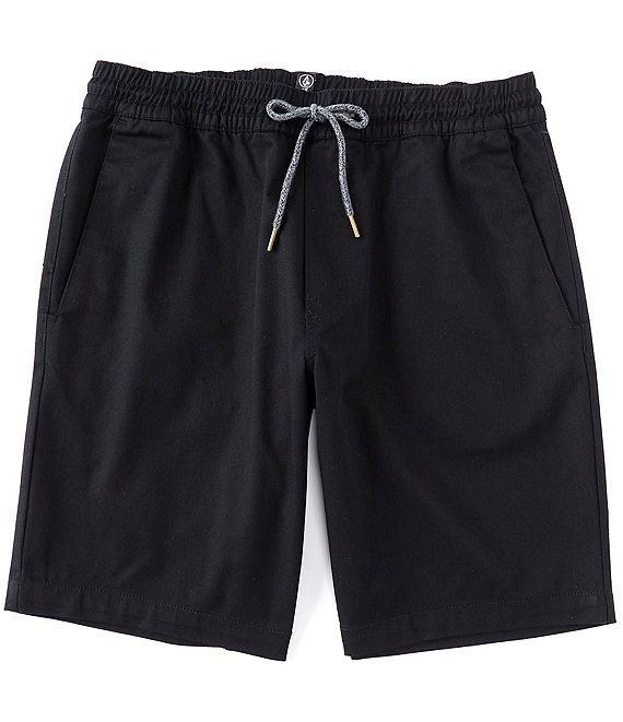 Color:Black - Image 1 - Frickin Elastic Waist 19#double; Outseam Shorts