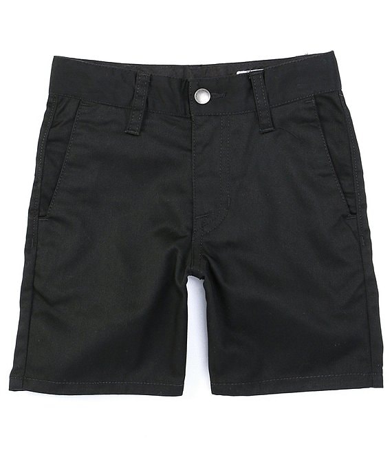 Color:Black - Image 1 - Little Boys 2T-7 Chino Shorts