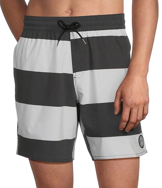 Volcom Psyche 17#double; Outseam Stripe Swim Trunks