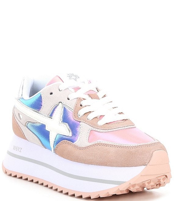 W6YZ Deva Suede Lace-Up Platform Sneakers | Dillard's