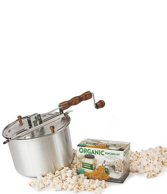 Wabash Valley Farms Silver Metal Gear Whirley Pop Stovetop Popcorn Popper  Caramel Creation Kit