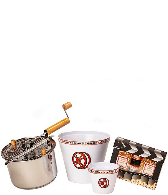 Whirley Pop Shop  Stainless Steel Whirley-Pop Stovetop Popcorn Popper with  Metal Gears