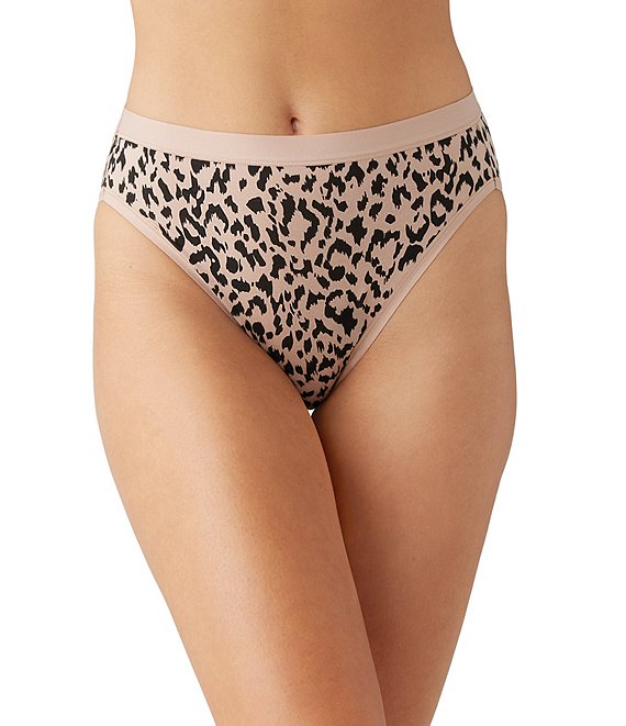 Color:Cheetah - Image 1 - Cheetah Understated Cotton Hi-Cut Panty