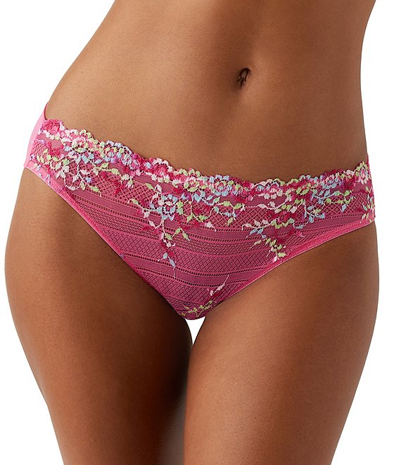 Embroidery Flower Mesh Sheer Underwear Lace Transparent Women Sexy