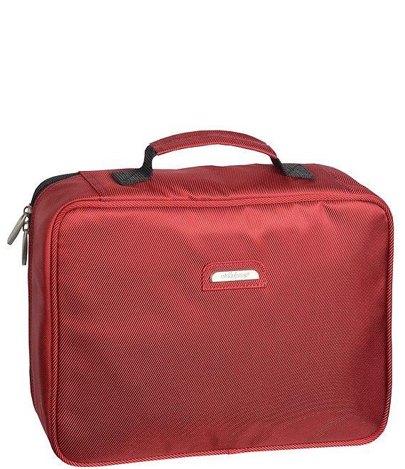 Color:Red - Image 1 - Red Deluxe Toiletry Bag