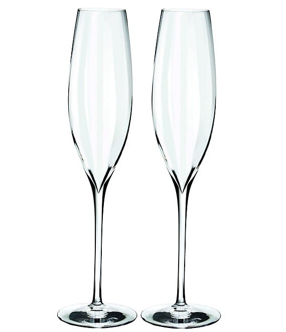 Waterford Crystal Elegance Optic Champagne Flutes, Set of 2