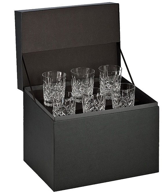 Waterford Lismore 6-Piece Crystal Double Old Fashioned Glass Boxed Set