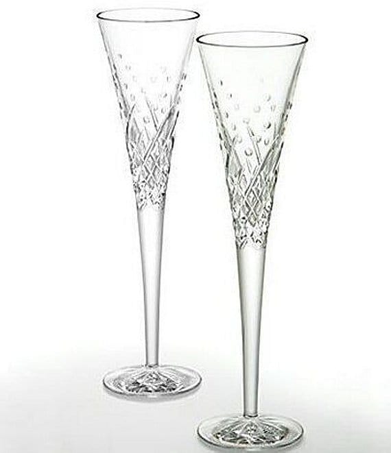 Waterford Wishes Happy Celebrations Crystal Flute Pair
