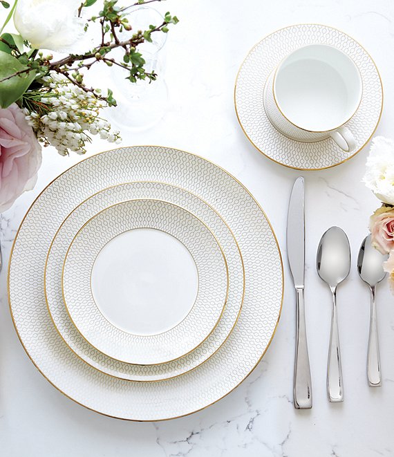 Wedgwood Arris Geometric Bone China 5-Piece Place Setting | Dillard's