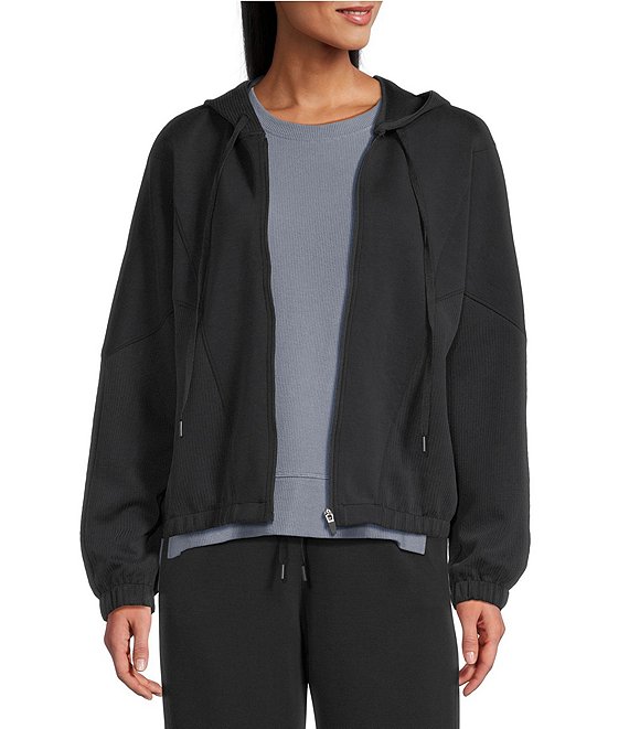 Westbound ULTRA LUXE Athleisure Long Sleeve Zip-Up Ultra Hoodie Jacket, Black - Image 1