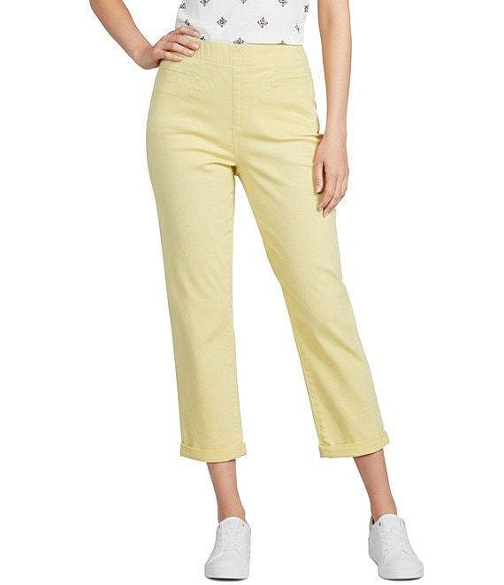 Westbound Cotton Blend High Rise Crop Pants