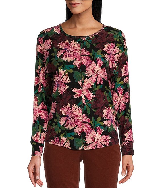 Round Neck Long Sleeve Stitching T-Shirt Round Neck Long Sleeve Stitching T-Shirt