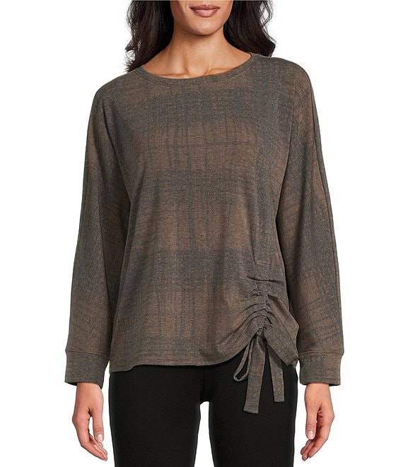 Westbound Knit Long Sleeve Crew Neck Ruched Shirt | Dillard's Westbound Knit Long Sleeve Crew Neck Ruched Shirt | Dillard's