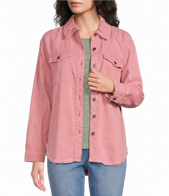 Westbound Long Sleeve Button Front Shacket