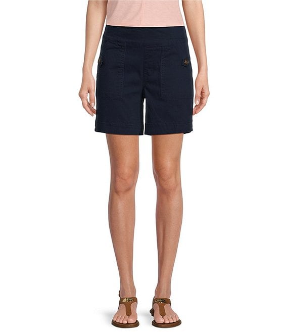 Westbound Mid Rise 3 Button Pocket Pull-On Shorts | Dillard's