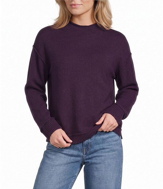 Westbound Petite Size Long Sleeve Mock Neck Sweater